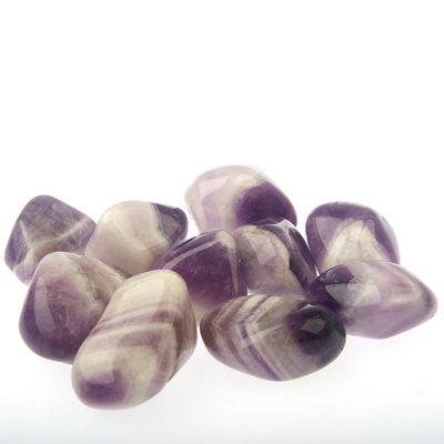 Three Banded Amethyst Tumbled Stones 20mm Reiki Healing Crystals Journeying 