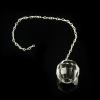 Quartz crystal faceted sphere pendulum