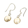 Citrine crystal earrings - oval