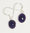 Amethyst earrings - Amethyst drop cabochon earrings