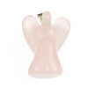 Rose quartz angel pendant