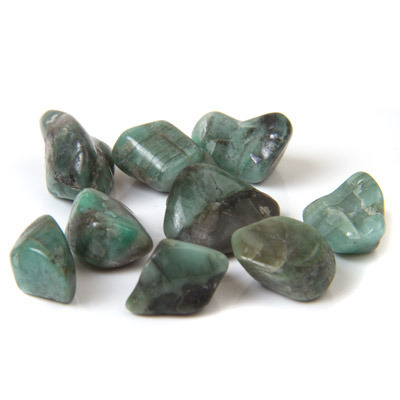 Green Emerald Tumbled Natural Stone Crystal Healing Chakra Reiki 1 Dark Medium 