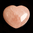 Rose quartz crystal heart - rose quartz puff heart