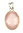 Rose quartz pendant - rose quartz crystal oval faceted pendant (J16)