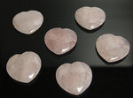 Rose quartz crystal heart - rose quartz flat heart