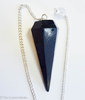 Black Tourmaline Crystal Pendulum Dowser - Tourmaline Pendulum