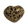 Dalmation Jasper crystal heart - dalmation jasper puff heart